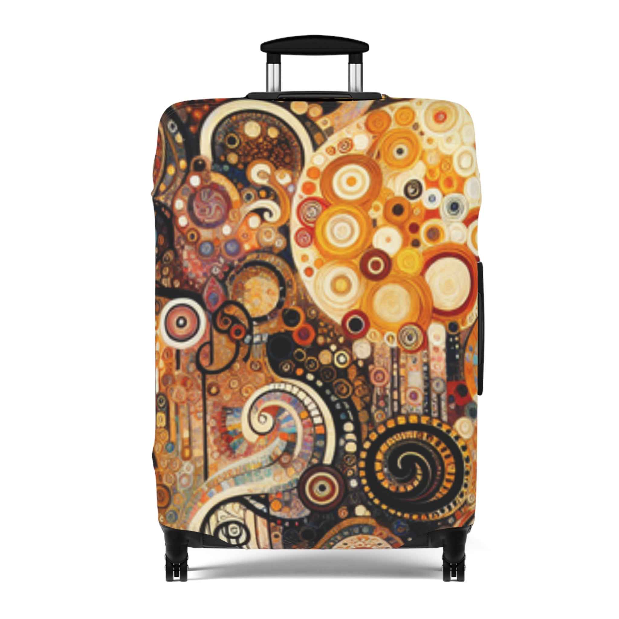 Klimt-Inspired Luggage Cover for Travelers – Unique Bohemian Suitcase Protector by Rosetta Creative Boutique - Rosetta Creative Boutique